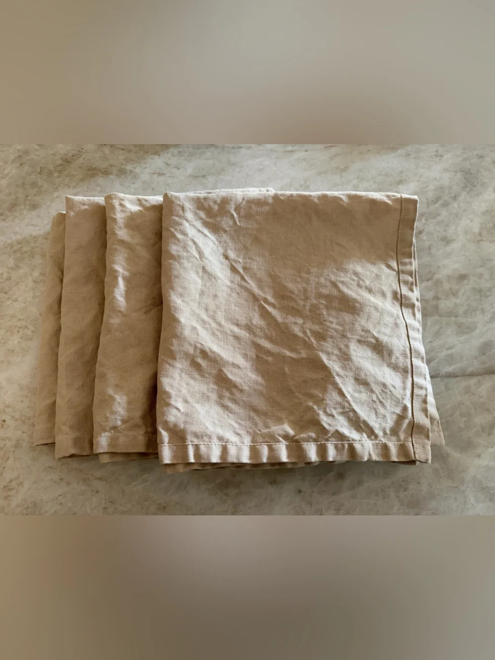 Garnier Thiebaut tan linen napkins set of 4